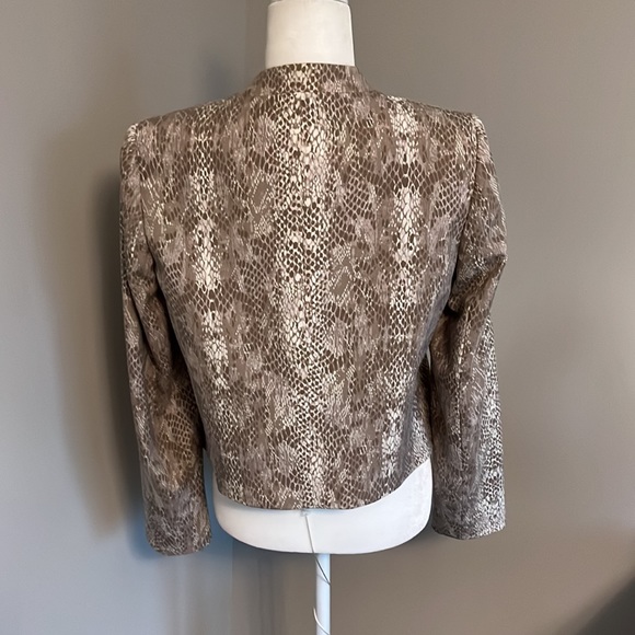 Calvin Klein brown and cream faux snake print jacket blazer - Picture 8 of 8